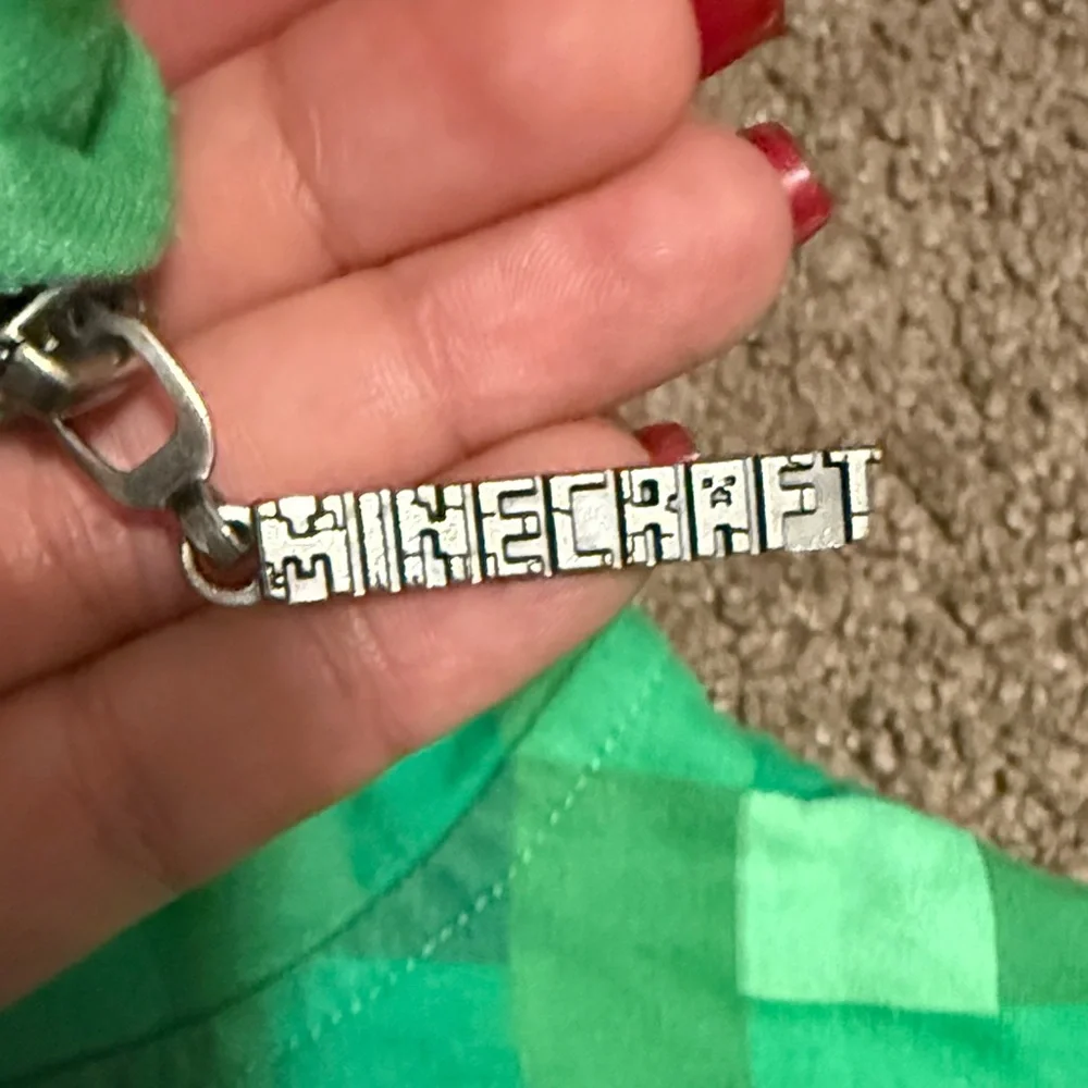 JINX Minecraft Kids Green Pixel Pattern Hoodie
